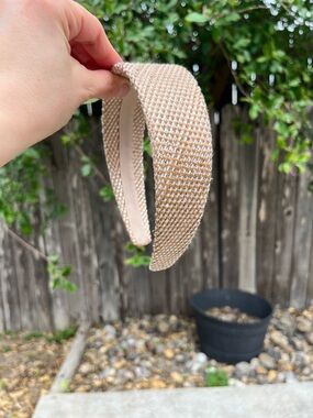 J.Crew Woven Headband - Beige and Silver